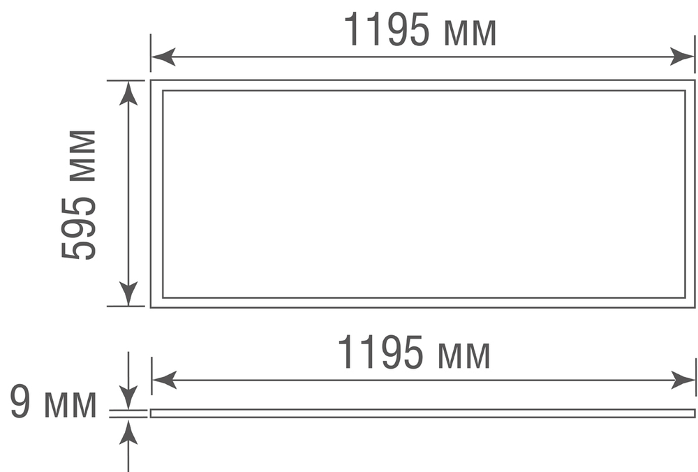 Светодиодная панель,  60Вт,  4000К