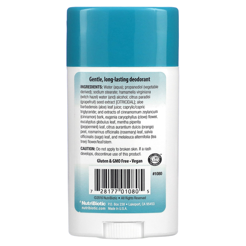 NutriBiotic, Дезодорант, чайное дерево, 75 г (2,6 унции)