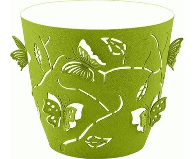 Горшок для цветов пластиковый PLAST TEAM / Пласт Тим Butterflies емкость с дренажными отверстиями для орхидей круглый, прозрачный D-115мм 0.7л / выращивание растений (комплект из 4 шт)