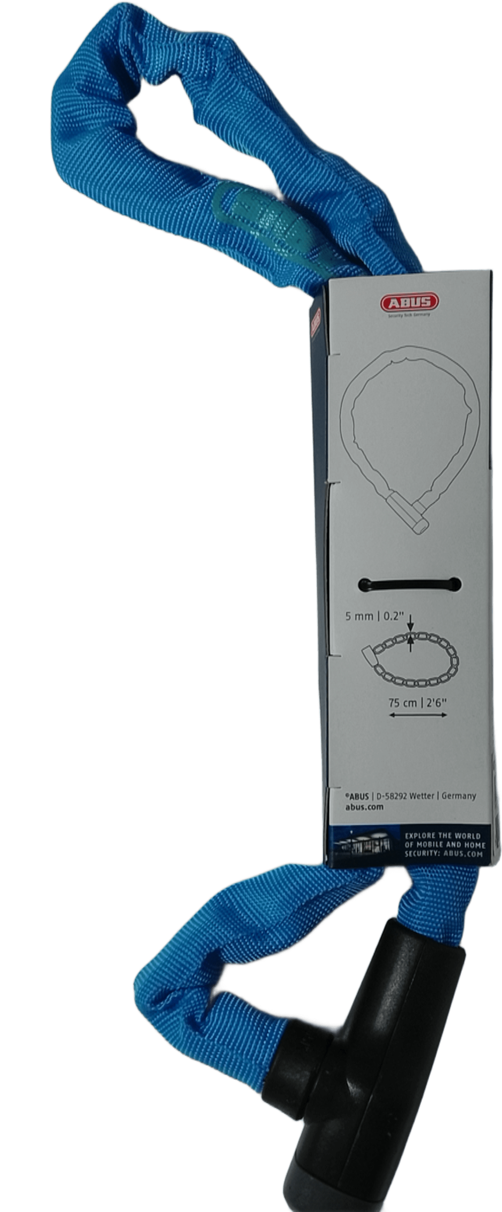 Замок вело ABUS STEEL-O-CHAIN 5805K/75 BU