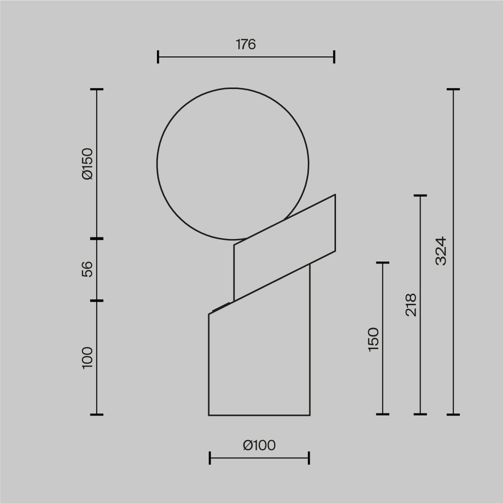Настольный светильник Maytoni MOD468TL-L3B3K