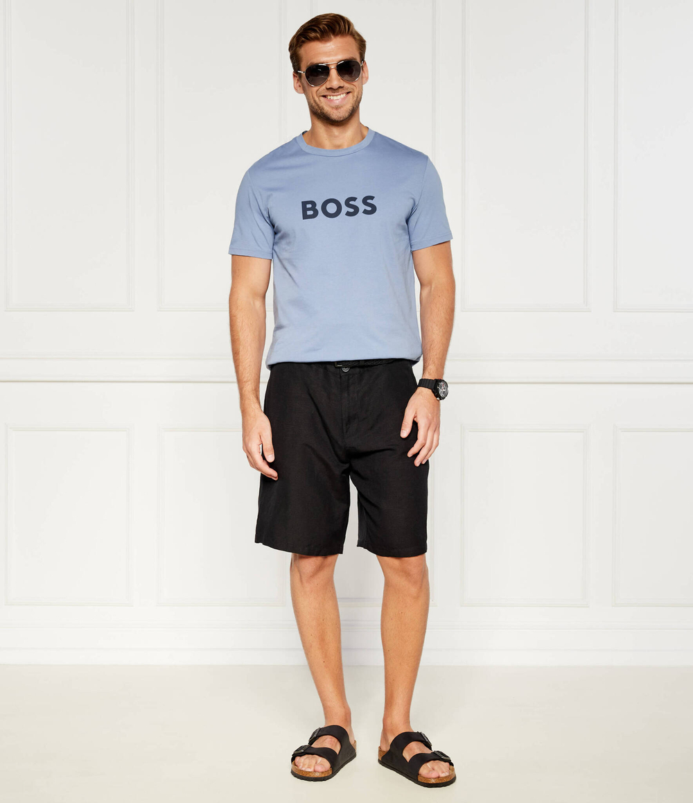 Футболка BOSS BLACK - голубой(50503276)