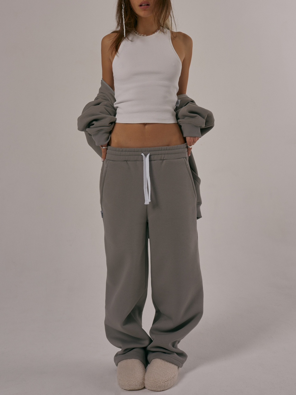 Wide Sweatpants Sharkskin