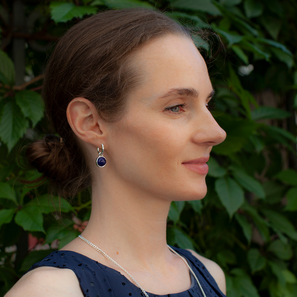 Серьги Fiore Luna NATURAL LAPIS LE1111 BL/S