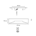 7703/40L AVRA LED SN 583 Светильник металл/пластик/белый/зеленый LED 40Вт 4000K D470 IP20 MACARON