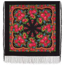 Павловопосадский платок Матрёшка 190-19 (П)