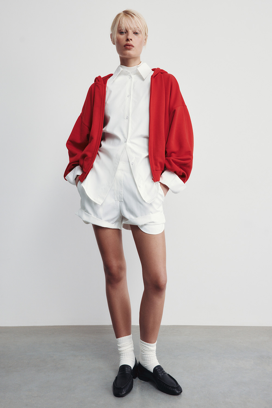 Шорты с гульфиком из хлопка AMAN