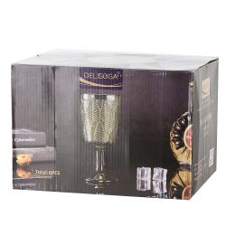 Набор бокалов для вина "Floristry.Green" 6 шт. v=330мл (стекло) (транспортную упаковка)