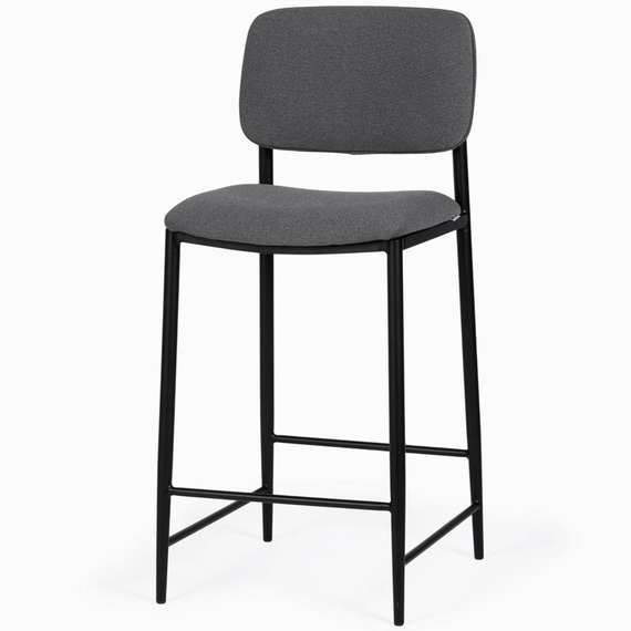 Полубарный стул Grap, тёмно-серая водоотталкивающая обивка