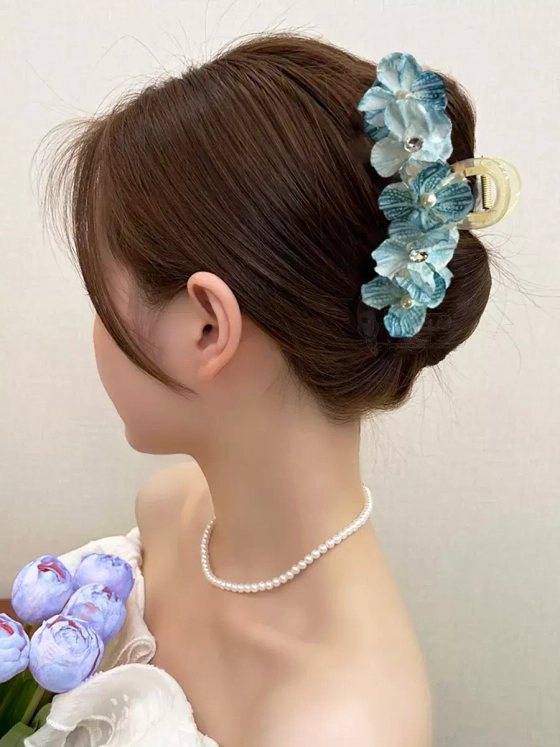 Заколка крабик краб для волос женский детский цветы