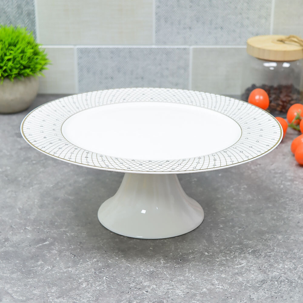 Блюдо 27см на ножке "Parighanka", фарфор