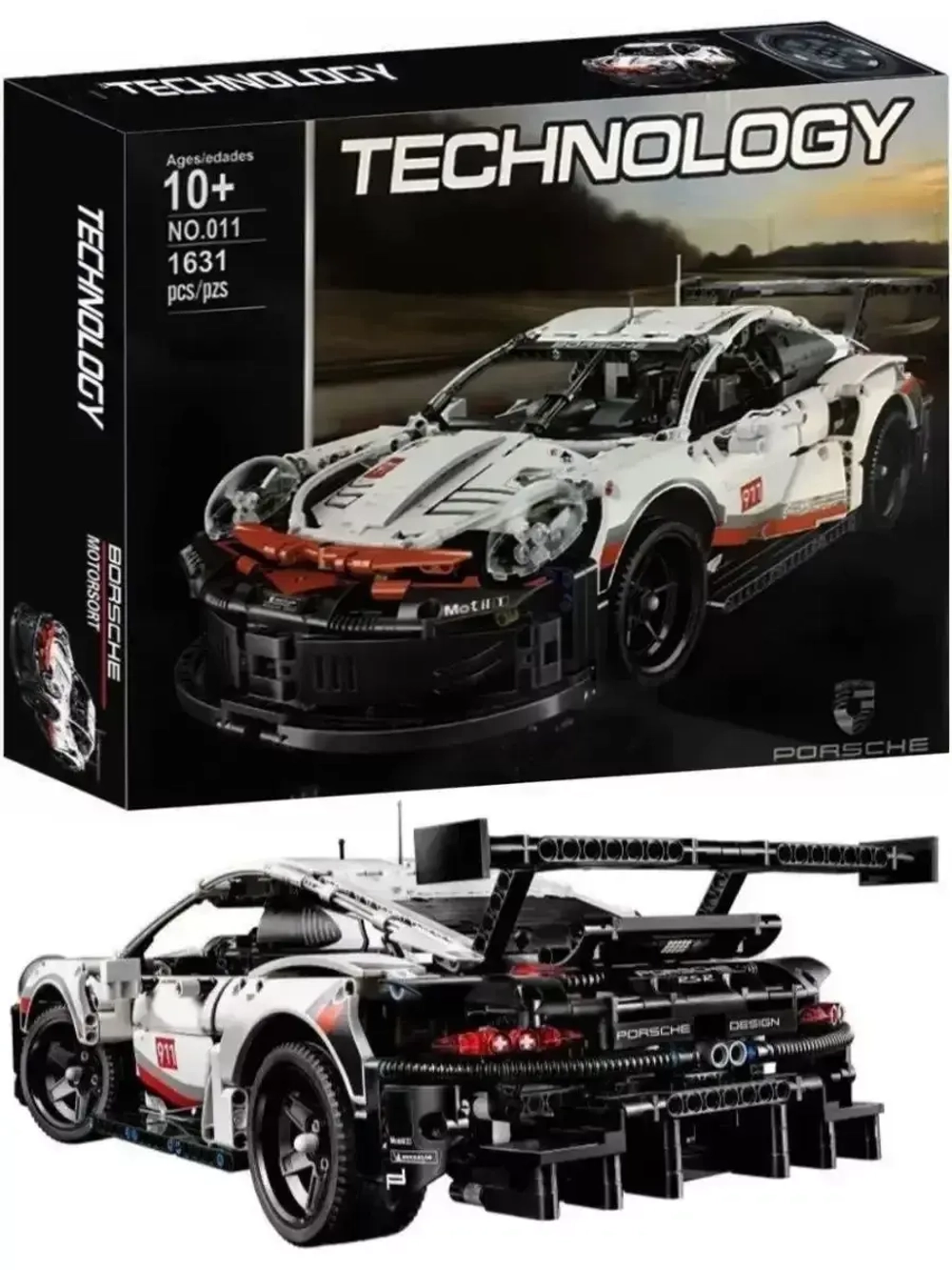 Конструктор Техник гоночный Порше 911/1631 деталь/011