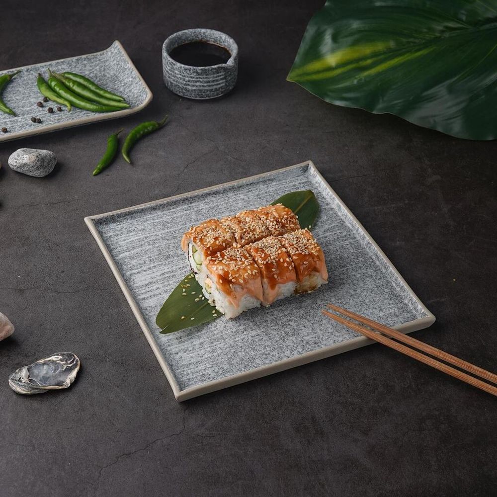 Тарелка 20*20 см h1,2 см квадратная Stone Untouched Taiga P.L. Proff Cuisine [1]