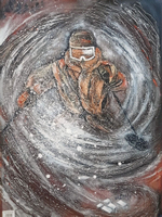 Картина "Кружево водных кругов" 50х60: Ручная уникальная эксклюзивная картина в единственном экземпляре