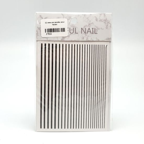 3D ленты для дизайна ногтей, черные