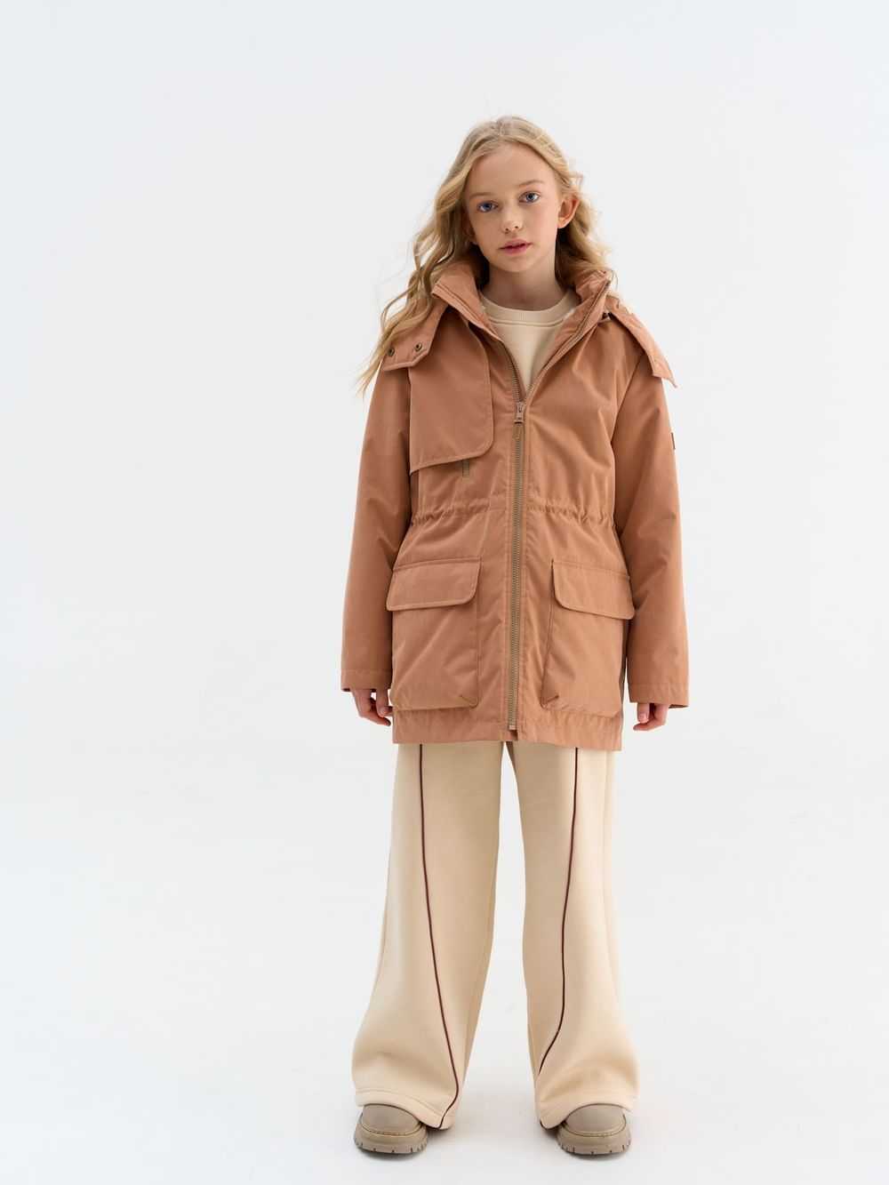 Парка демисезонная на меху "Карамель" 7+