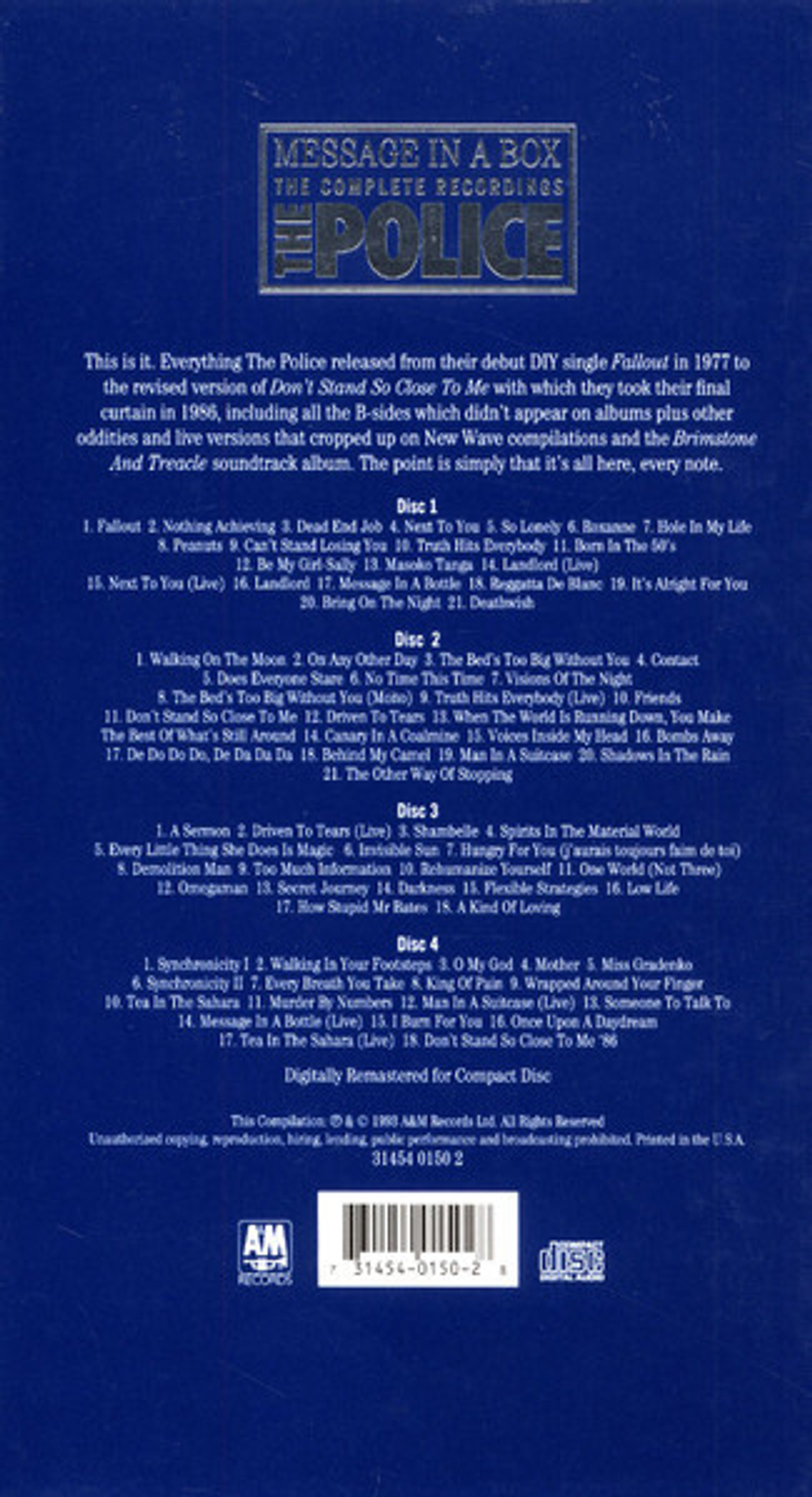 The Police / Message In A Box (The Complete Recordings) (4CD)