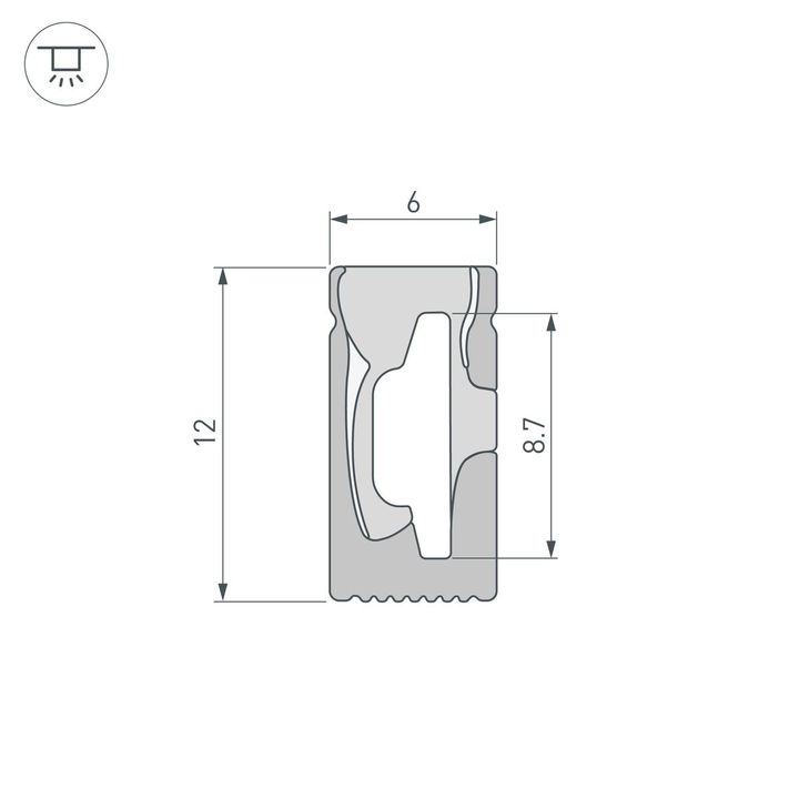 Профиль Arlight WPH-Flex-0612-Side-S8-5M Black 045782
