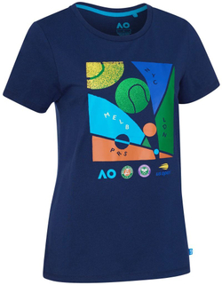 Женская теннисная футболка Australian Open T-Shirt Grand Slam - navy