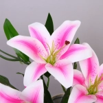 Искусственные цветы «Букет Лилий» 45см цвет розовый
