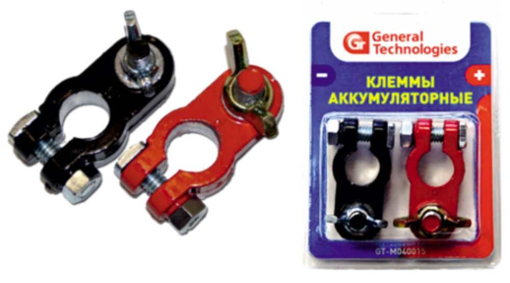 Клеммы General Technologies для аккумулятора GT-M040015 (свинец)  10/80