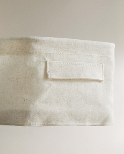 Zara Home Корзина изо льна, цвет бежевый, 13.5 см