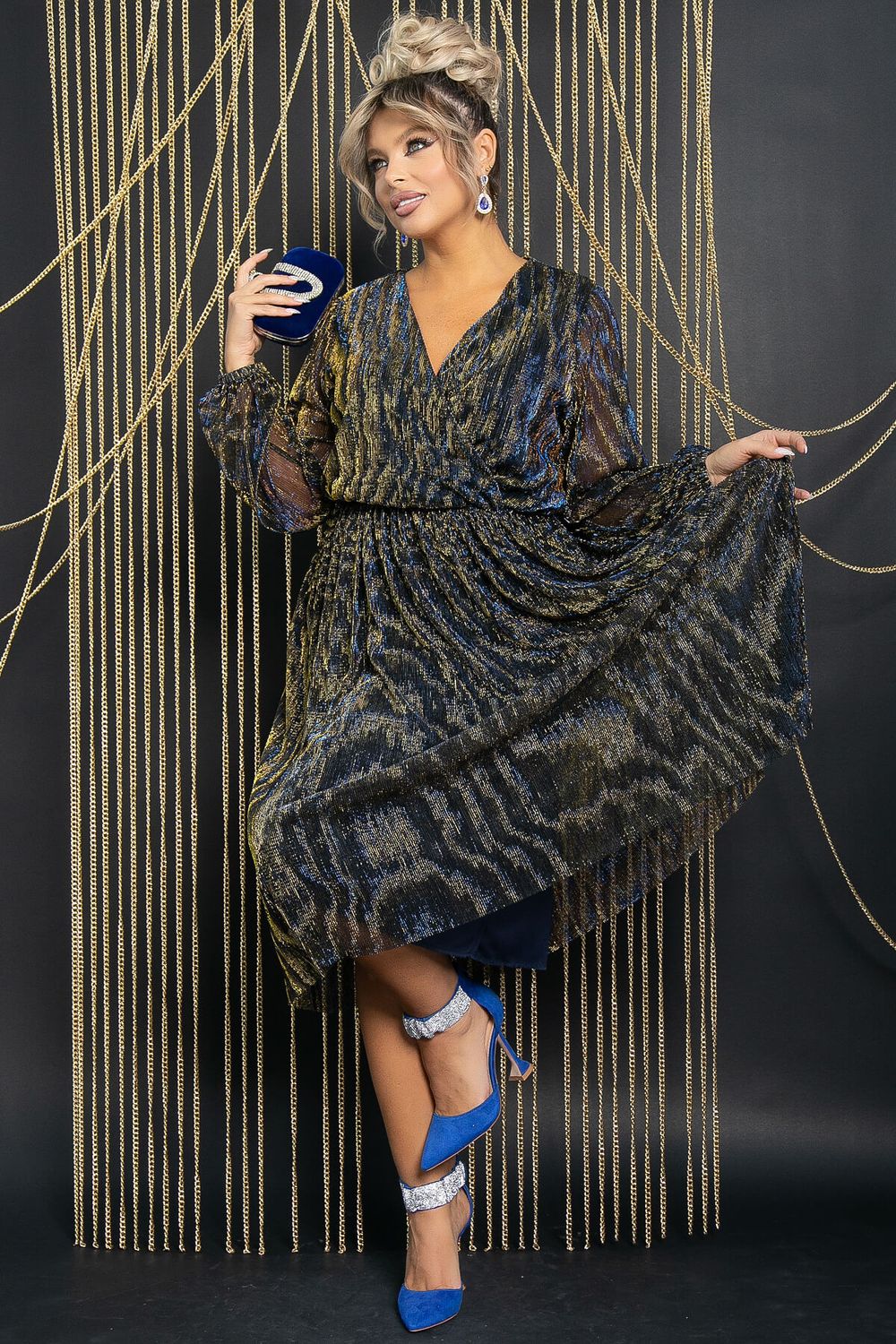 Платье Млечный путь (сине-золотое) П11715 LT Collection