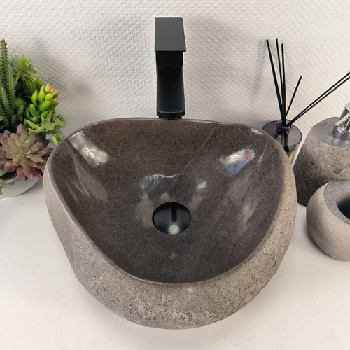 Раковина из речного камня RS-65402 40*33*14 0861