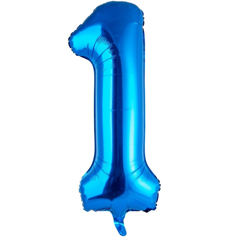Фольгированные цифры в синем цвете 66 см / 102 см