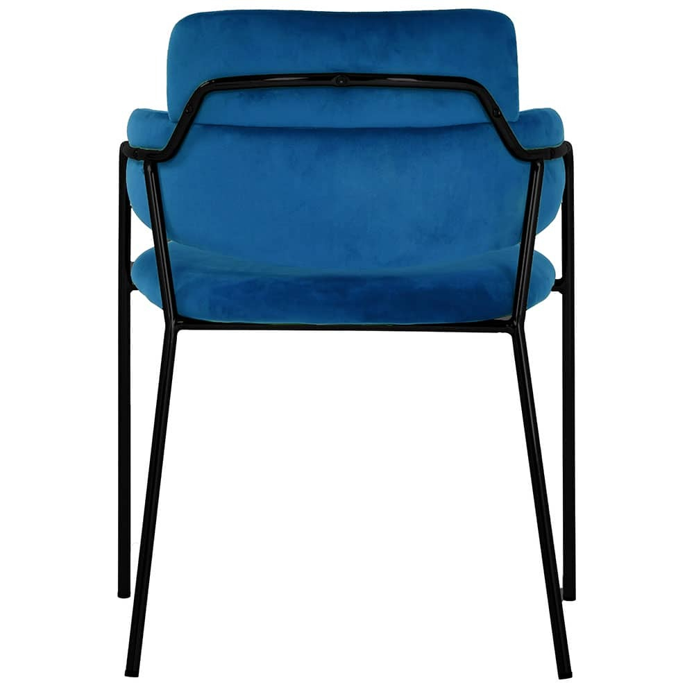 Стул Napoli синий с черными ножками