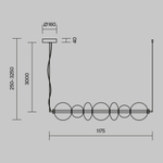 Подвесной светодиодный светильник Maytoni Futuro MOD307PL-L40B3K