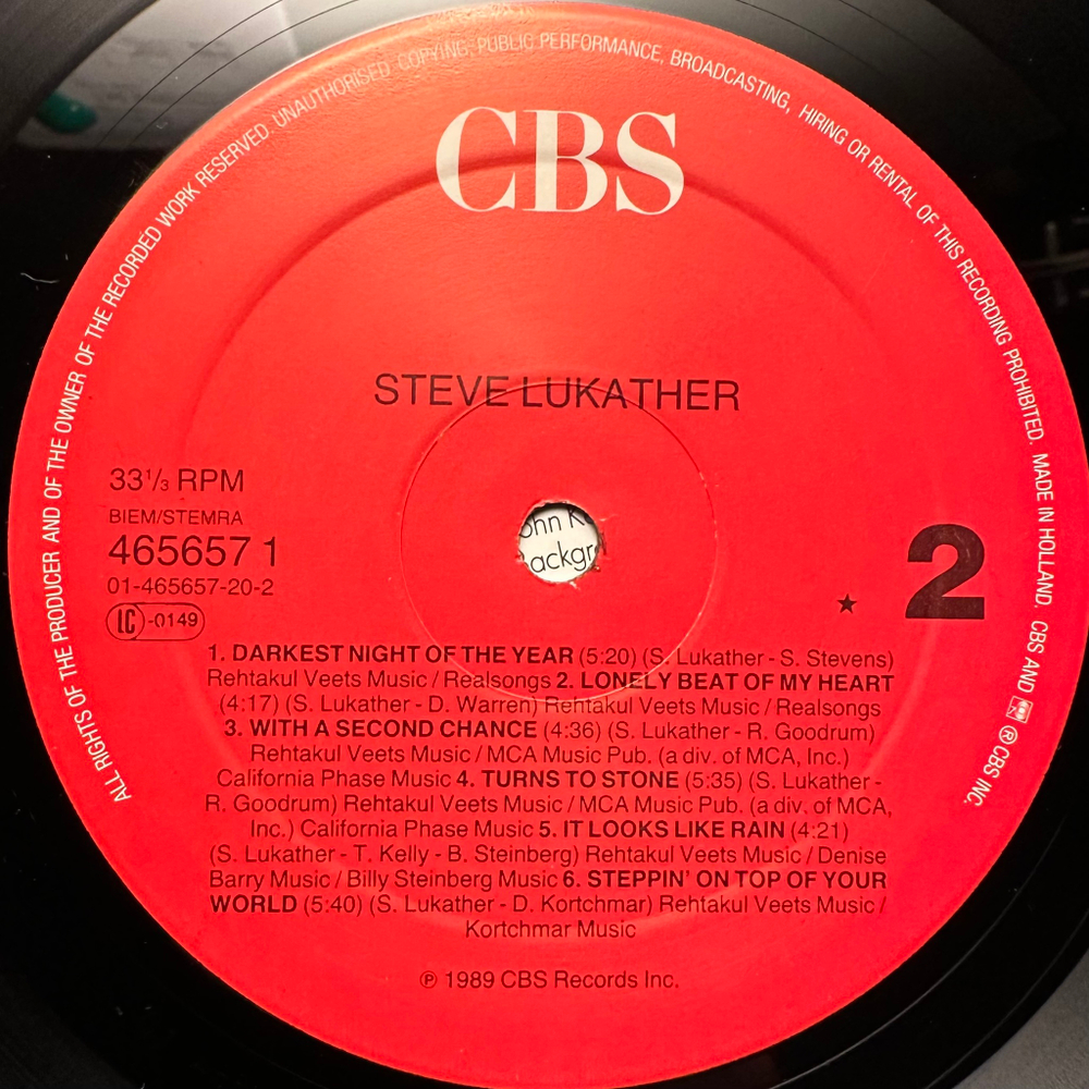 Steve Lukather - Lukather (Голландия 1989г.)