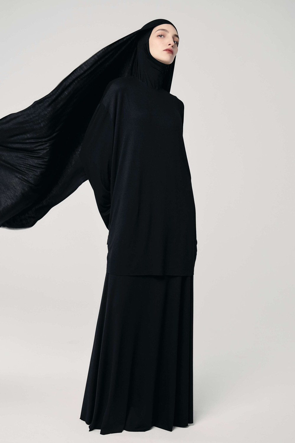 Юбка база широкая черная