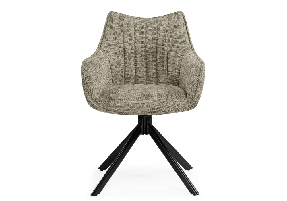 Стул на металлокаркасе Woodville Denever beige, black, ножки черные