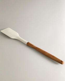 ZARA HOME ЛОПАТКА ИЗ СИЛИКОНА И ДЕРЕВА, КРЕМОВЫЙ