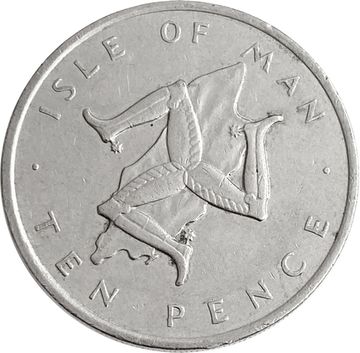 10 пенсов 1976 Остров Мэн