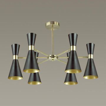 3662/6C MODERNI LN18 180 античная бронза/матовый черный Люстра потолочная E14 6*60W 220V QUINN