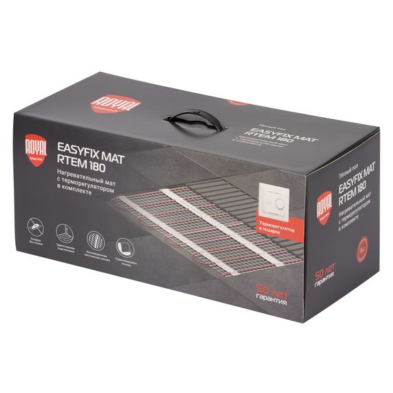 Комплект теплого пола Royal Thermo EasyFix Mat RTEM 2-180-8 с терморегулятором Basic купить в Москве и Московской области по низкой цене с доставкой по России — (4) Комплект теплого пола Royal Thermo EasyFix Mat RTEM 2-180-8 с терморегулятором Basic — (4)