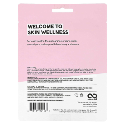 ACURE, Успокаивающие гидрогели под глазами, два одноразовых геля для глаз, 7 мл (0,24 жидк. унц.)