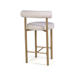 Стул полубарный Biggi, букле Turin ivory / опоры золото