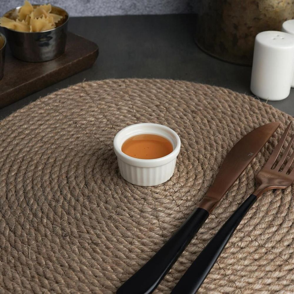 Соусник 30 мл d 5 см h2,8 см круглый Рамекин белый фарфор Fine Plus Noble [1]