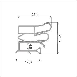Уплотнитель Vestfrost BKF 355 Размер - 1040х575 мм / холодильная камера