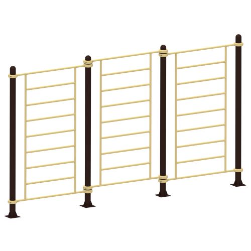 Спортивный комплекс №56, трехсекционная прямая шведская стенка, 4650*200*2700 мм., D=89 мм.