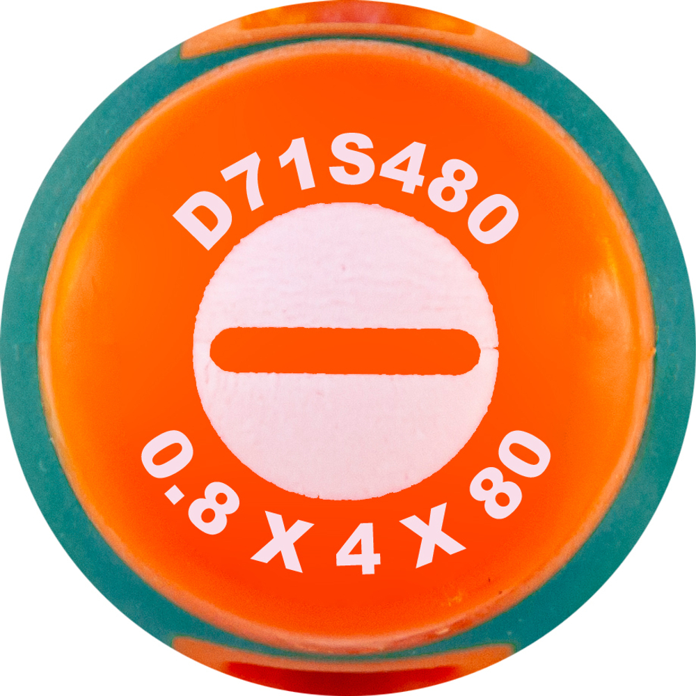 D71S480 Отвертка стержневая шлицевая ANTI-SLIP GRIP, SL4.0х80 мм
