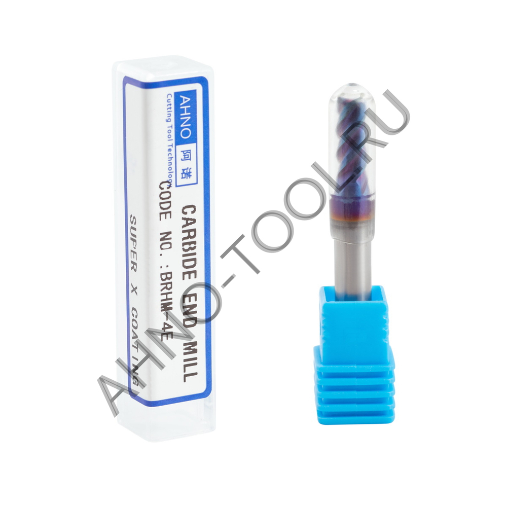 Фреза твердосплавная концевая   7мм (L=60, l=20, хв=8) Z4 45° по закаленной стали BRHM-4E-D7.0S AHNO