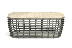 "Ницца" лаунж-зона из искусственного ротанга, цвет серый