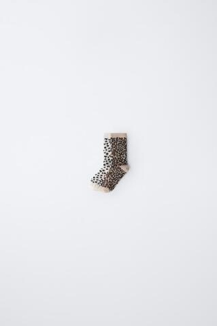 ZARA НАБОР ИЗ 2 ПАР НОСКОВ С АНИМАЛИСТИЧЕСКИМ ПРИНТОМ, РАЗНОЦВЕТНЫЙ