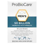 ProBioCare, пробиотики с пребиотиками для мужчин, 50 млрд, 30 растительных капсул