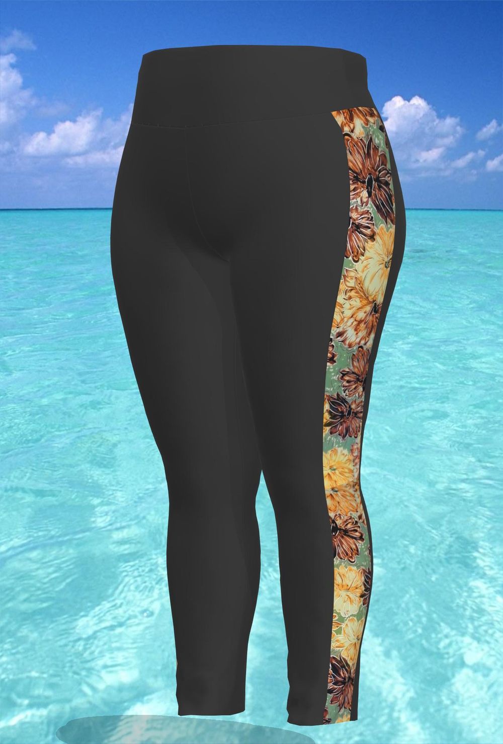 Купальный костюм 17260-17268 желто-коричневый