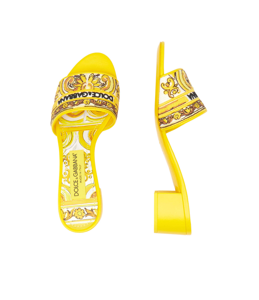 Сабо на каблуке Dolce & Gabbana - желтый(CR1748 AV804)